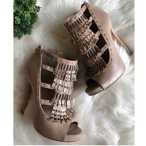 ALDO Blush Fringe Stiletto Heels